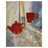 RED TEAPOT AND MUG