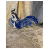 BLUE AND WHITE PORCELAIN ROOSTER