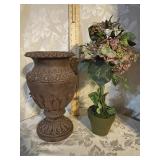 URN STYLE PLANTER AND POTTED ARRANGEMENT