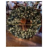 53" LIGHTED CHRISTMAS WREATH