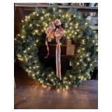 46" LIGHTED CHRISTMAS WREATH