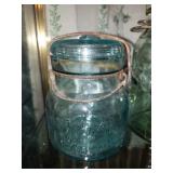 Vintage Blue Jar with Lid Vintage Blue Jar with Lid