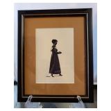 Framed Amish Girl Silhouette