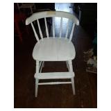 Vintage White Wood High Chair