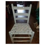 Small Blue Ladder Back Chair