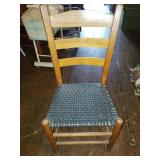 Oak Ladder Back Chair with Black Webbing