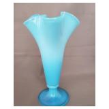 Fenton Sky Blue Hankerchief Vase