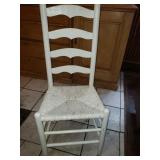 WHITE PAINTED LADDER BACK CHAIR