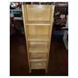 NARROW WOOD SHELF - 5 TIERS