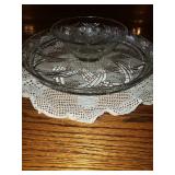 BEAUTIFUL GLASS CHIP/DIP PLATTER