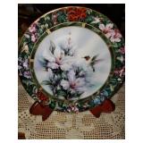 W.L. GEORGE RUBY THROATED HUMMINGBIRD PLATE