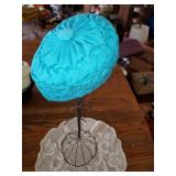 VINTAGE LADY'S HAT - AQUA