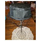 VINTAGE LADY'S HAT - BLACK WITH NETTING