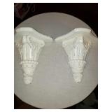 CREAM COLOR WOOD SCONCES