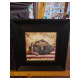 14.5X14.5' FRAMED ART - HANDBAG AND LIPSTICK