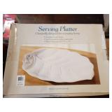 WHITE LEAF SERVING PLATTER #1