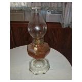 VINTAGE OCTAGON SHAPED OIL LAMP