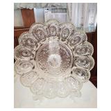 VINTAGE GLASS EGG PLATTER