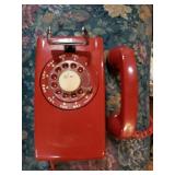 BELL RED WALL DIAL TELEPHONE