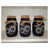 3 PAINTED STORAGE JARS