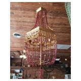 ARTERIORS CHANDELIER - RED GLASS BEADS