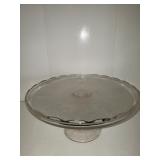 VINTAGE GLASS CAKE STAND