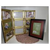 9 SLOT PICTURE FRAME AND BROWN/BLACK FRAME