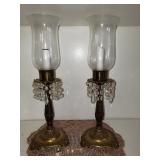 PAIR OF CRYSTAL BEADED LAMPS PAIR OF CRYSTAL BEADED LAMPS