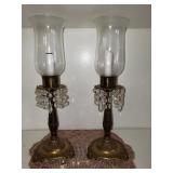 PAIR OF CRYSTAL BEADED LAMPS