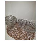 CRYSTAL BOWL AND SMALL CANDY DISH CRYSTAL BOWL AND SMALL CANDY DISH