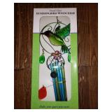 GLASS HUMMINGBIRD WINDCHIME - NEW IN BOX