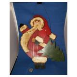 WOOD HANGING SNOWMAN WITH MOVABLE TREE