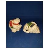 2 POLAR BEAR FIGURINES