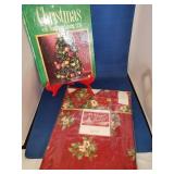 CHRISTMAS BOOK AND NEW TABLE CLOTH