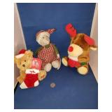 3 CHRISTMAS PLUSH ANIMALS