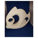 VINTAGE WHITE CERAMIC FISH VINTAGE WHITE CERAMIC FISH