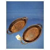 2 PIONEER WOMAN CAST IRON SMALL PANS