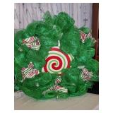 GREEN RIBBON CHRISTMAS WREATH GREEN RIBBON CHRISTMAS WREATH