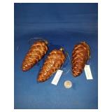 3 PINECONES ORNAMENTS