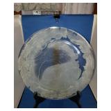 12 INCH GLASS SANTA PLATTER 12 INCH GLASS SANTA PLATTER