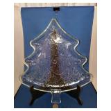 GLASS CHRISTMAS SERVING DISH GLASS CHRISTMAS SERVING DISH