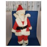 PORCELAIN SANTA ON DOLL STAND