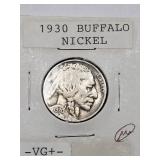 1930 BUFFALO NICKEL VG+ 1930 BUFFALO NICKEL VG+