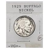 1929 BUFFALO NICKEL VG+