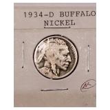 1934-D BUFFALO NICKEL 1934-D BUFFALO NICKEL