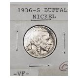 1936-S BUFFALO NICKEL VF 1936-S BUFFALO NICKEL VF