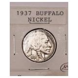 1937 BUFFALO NICKEL F 1937 BUFFALO NICKEL F