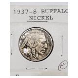1937-S BUFFALO NICKEL F 1937-S BUFFALO NICKEL F