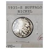 1935-D BUFFALO NICKEL VG