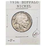 1936 BUFFALO NICKEL F